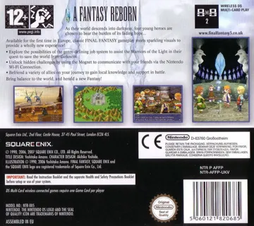 Final Fantasy III (Japan) box cover back